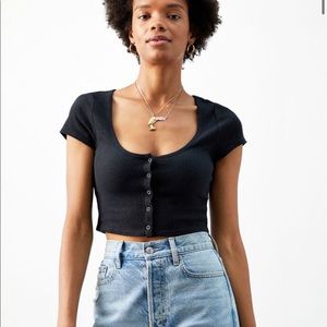 PacSun “PacCares” Baby Waffle Snap Top